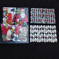 julemænd på gamle glansbilleder dobbelt størrelse julemand bokmärken
